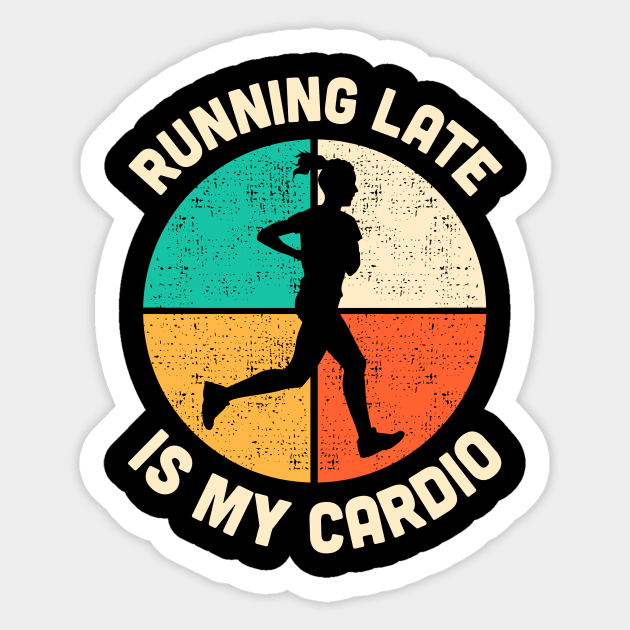 Running Is My Cardio Fitness Gym Workout Womens Sticker by TMSTORE